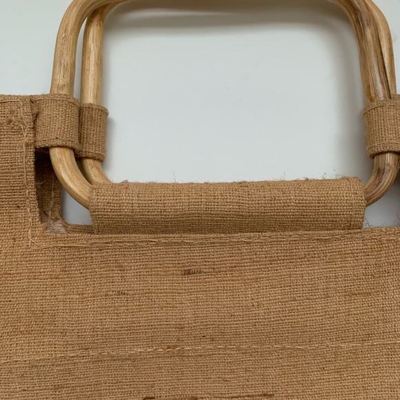 Jute/linoleum Macy's logo tote - Picture 6 of 9